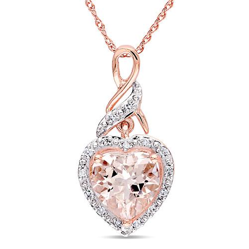 Gemstone Classics(tm) 10kt. Rose Gold 1/2ctw. Diamond Pendant