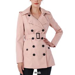 Womens BGSD Waterproof Classic Hooded Short Trench Coat