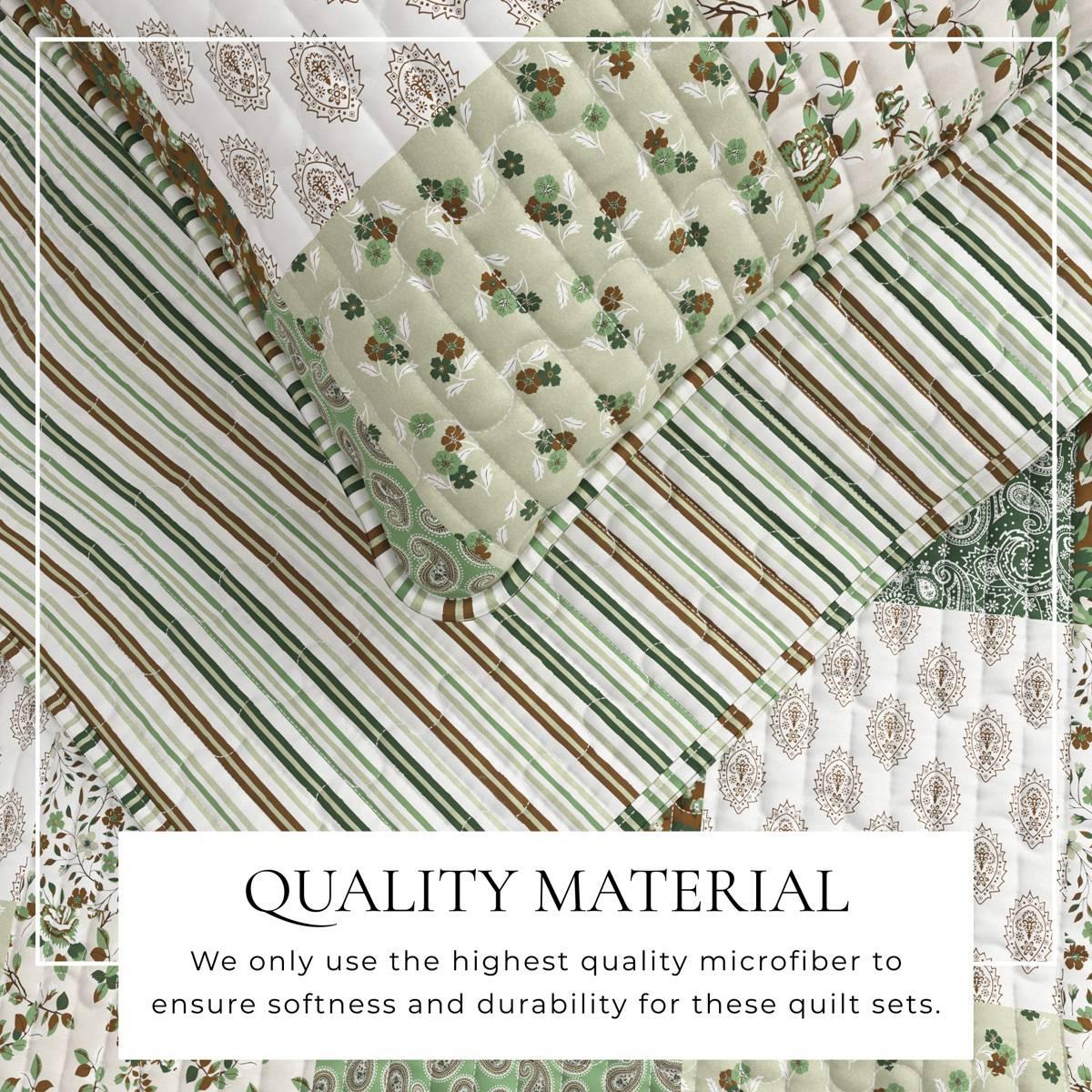 FreshFolds Damia 3pc. Reversible Paisley Patchwork Quilt Set