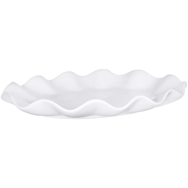 Home Essentials 16in. Oval Ruffled Platter - image 