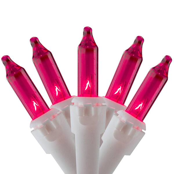 Northlight Seasonal 50ct. Pink Mini Christmas Light Set - image 