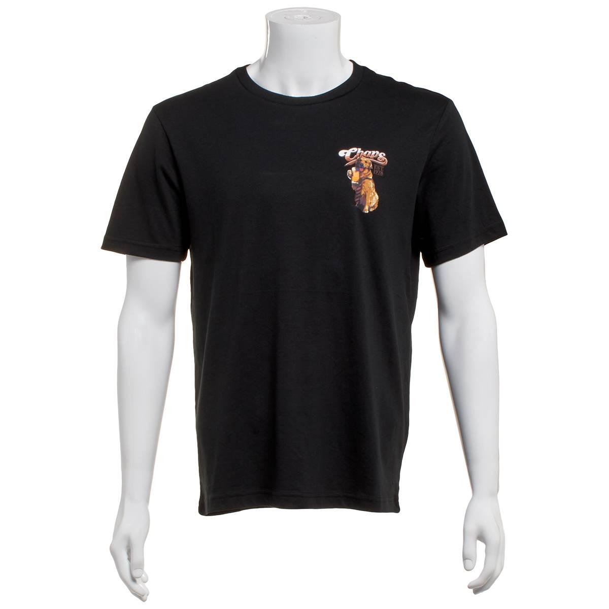 Mens Chaps Dog with Beer Short Sleeve Graphic Tee