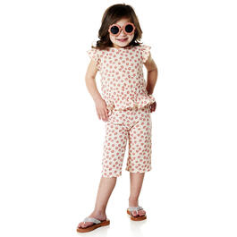 Toddler Girl Little Lass&#40;R&#41; 3pc. Floral Set w/ Shorts & Sunglasses