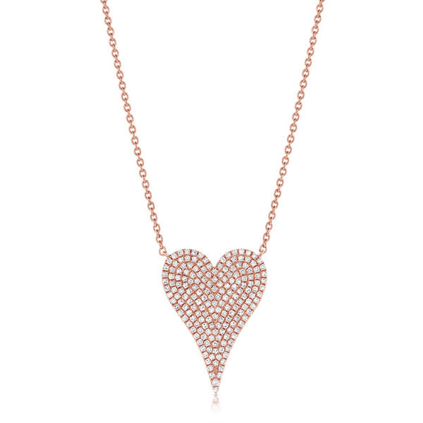 Diamond Classics&#40;tm&#41; 1/2ctw. Rose Gold Diamond Heart Necklace - image 