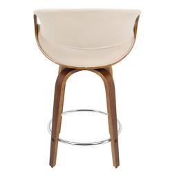 LumiSource Curvini Mid-Century Modern Counter Stools - Set of 2