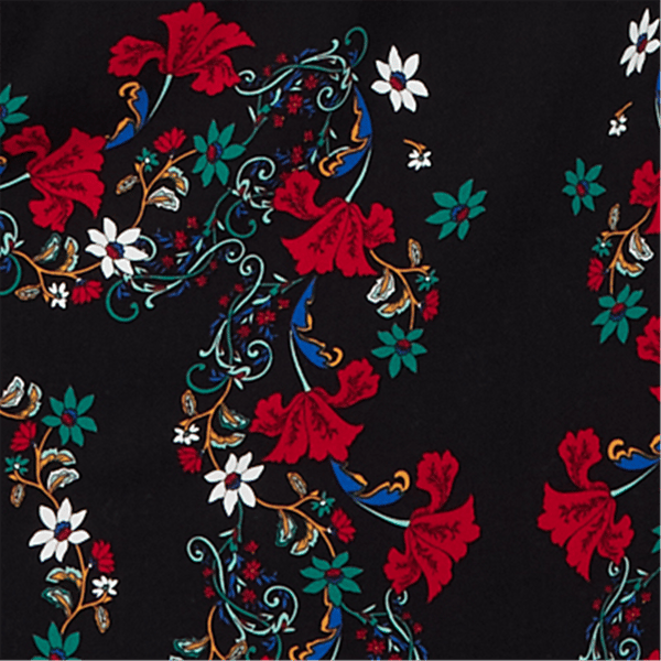 Plus Size Ruby Rd. Mysterious Romance Dramatic Floral Blouse