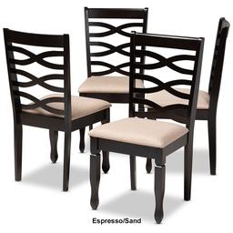 Baxton Studio Lanier Wood Dining Chairs - Set of 4