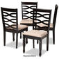 Baxton Studio Lanier Wood Dining Chairs - Set of 4 - image 4