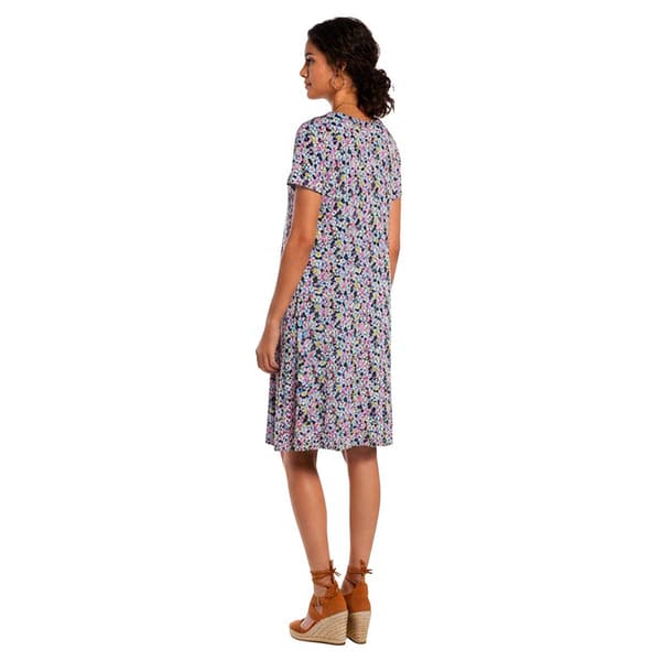 Womens Architect® Short Sleeve Floral A-Line Dress