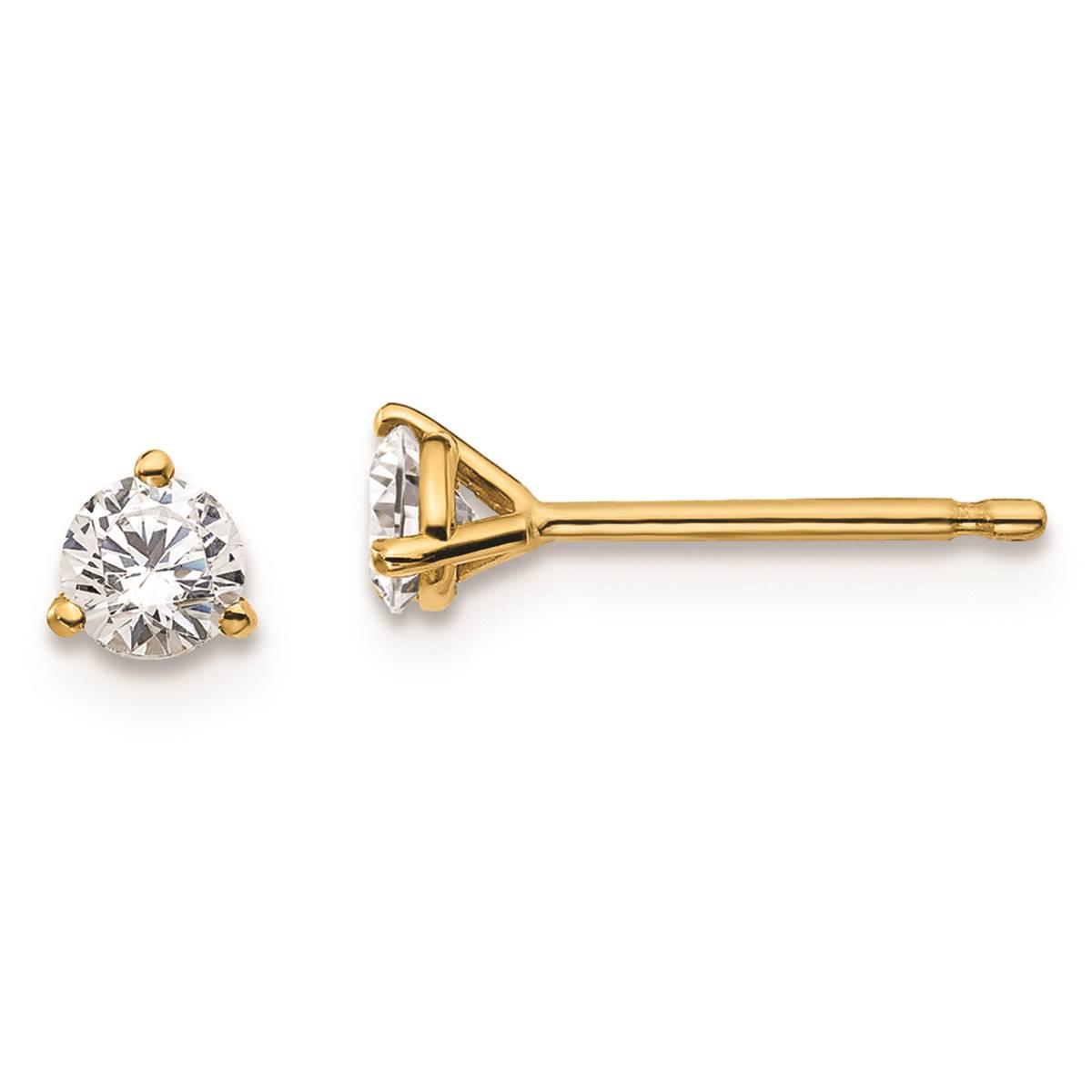 Pure Fire 14kt. Yellow Gold Lab Grown 1/3ctw. Diamond Earrings