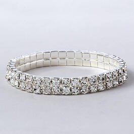 Rosa Rhinestones 2 Row Crystal Bracelet
