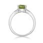 Sterling Silver Ring w/ Peridot & White Topaz Gemstones - image 3
