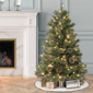 Puleo International 4.5ft. Pre-Lit Oklahoma Pine Christmas Tree - image 2