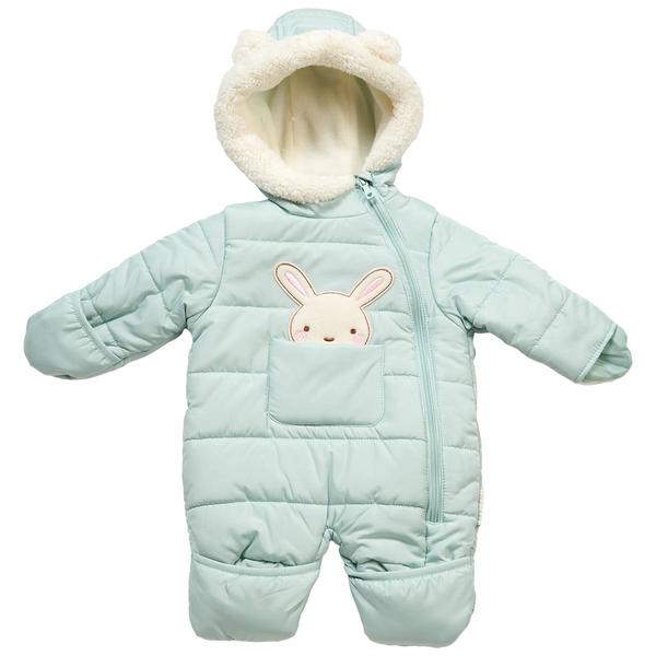 Baby Girl (NB-9M) Wippette 3D Bunny Applique Pram - image 