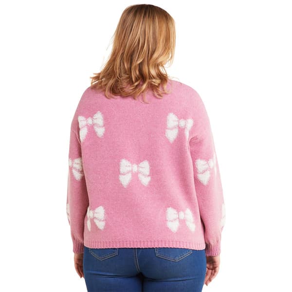 Juniors Plus No Comment Coquette Pullover Sweater