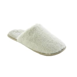 Womens Ellen Tracy Faux Fur Clog Slippers