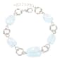 Design Collection Silver Link & Blue Beaded Bracelet - image 1