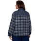 Plus Size Alfred Dunner Tuscany Denim Trim Plaid Eyelash Jacket - image 1