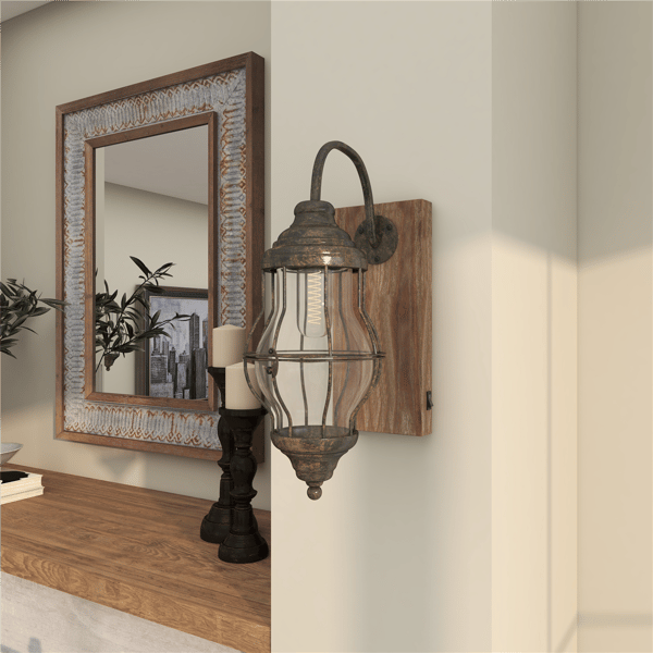9th & Pike® Industrial Brown Metal Accent Lamp