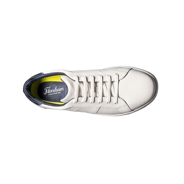Mens Florsheim Crossover Lace To Toe White Casual Sneakers