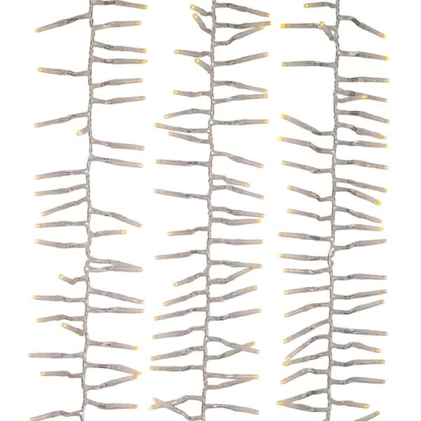 Kurt S. Adler 32.8ft. White LED Cluster Garland - image 