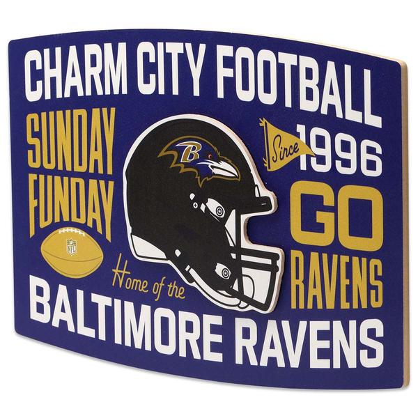 Open Road Ravens Team Layered Wood Story Wall Decor