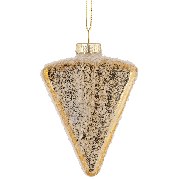 Northlight Double Layer Slice of Cake Glass Christmas Ornament