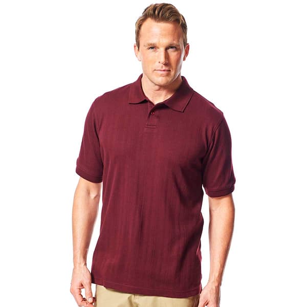 Mens Big & Tall Cross & Winsor&#40;R&#41; Solid Rice Stitch Golf Polo - image 