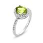Forever New Peridot Halo & White Topaz August Birthstone Ring - image 2