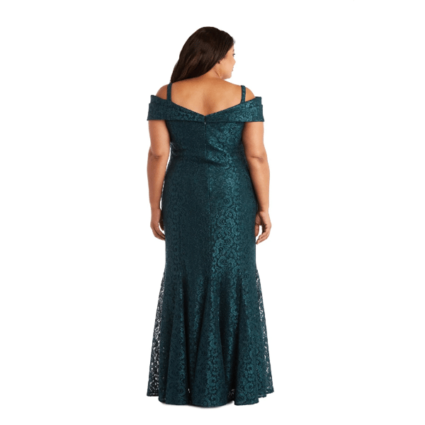 Plus Size R&M Richards Off the Shoulder Mermaid Evening Gown