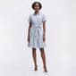 Womens Absolutely Famous Short Sleeve Flounce Hem Shirtdress - image 1