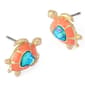 Betsey Johnson Cowabunga Orange Shell Turtle Stud Earrings - image 2