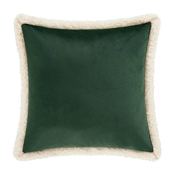 J. Queen New York Casey Sherpa Evergreen 18in. Quilted Pillow - image 
