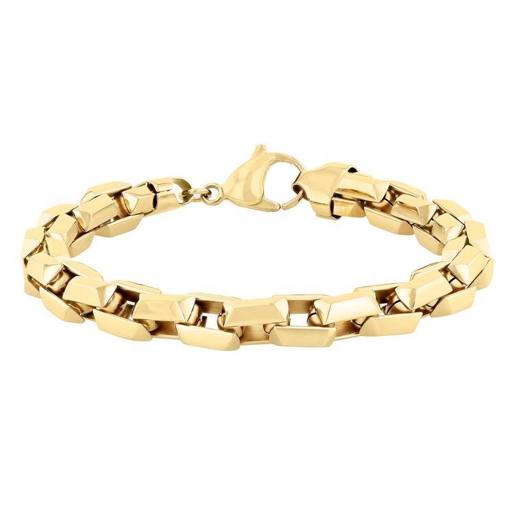 Mens Gentlemen''s Classics(tm) Gold Beveled Link Bracelet