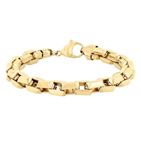 Mens Gentlemen''s Classics(tm) Gold Beveled Link Bracelet