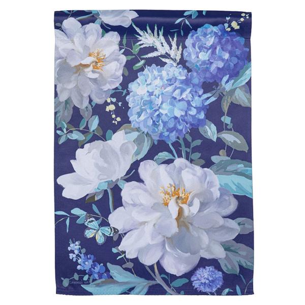 Evergreen Spring Morning Blooms Suede Garden Flag - image 