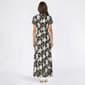 Womens Perceptions Short Sleeve V-Neck Floral Midi Dress - image 2