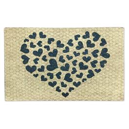 J&V Textiles Hearts Outdoor Coir Doormat