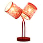 HomeRoots 17in. Red Metal Two Light Abstract Table Lamp - image 2