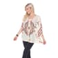 Womens White Mark Bird Print Poncho - image 4