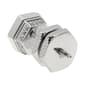 Mens Lynx Stainless Steel Mano Stud Hex Earring - image 3