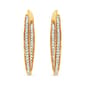 Haus of Brilliance Yellow Gold Diamond Modern Hoop Earrings - image 4