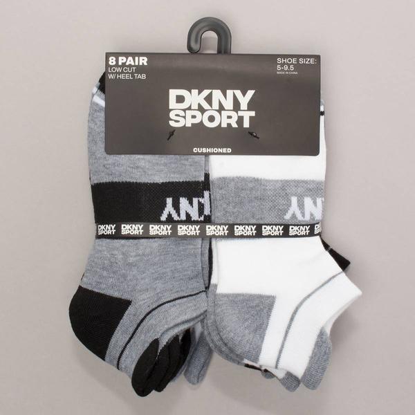 Womens DKNY 8pk. Heel Tab Low Cut Socks - image 