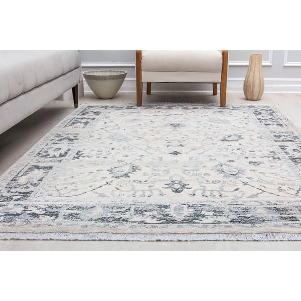 Rugs America&#8482; Amari Picket White Abstract Rectangle Area Rug