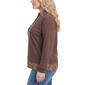 Plus Size NY Collection Long Sleeve Two in One Zebra Sweater - image 3