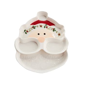 Pfaltzgraff® 12in Santa Tray W/ Removable Mustache
