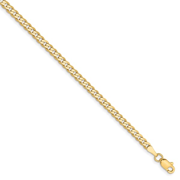Gold Classics&#40;tm&#41; 2.9mm. 14kt. Gold Beveled Curb Chain Bracelet - image 