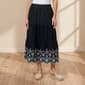 Womens Nanette Lepore Pull On Eyelet Hem Trim Tiered Midi Skirt - image 1