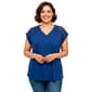Plus Size Rio & Rian Dolman Sleeve Henley Crochet Lace Blouse - image 4