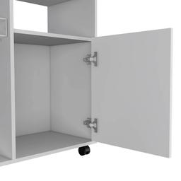 FM FURNITURE Columba White Kitchen Cart